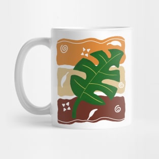 Botanical Abstract Leaf Mug